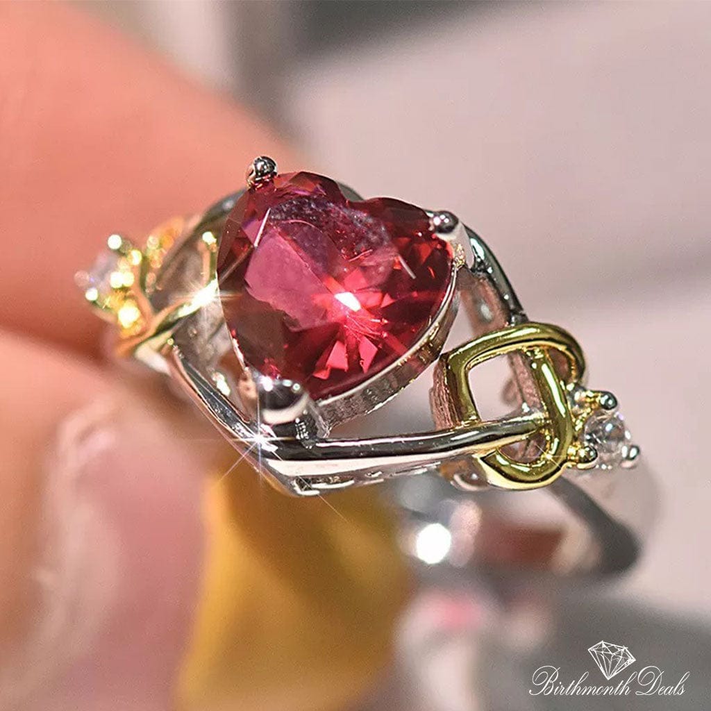 January Garnet Birthstone Ring - Birthmonth Deals
