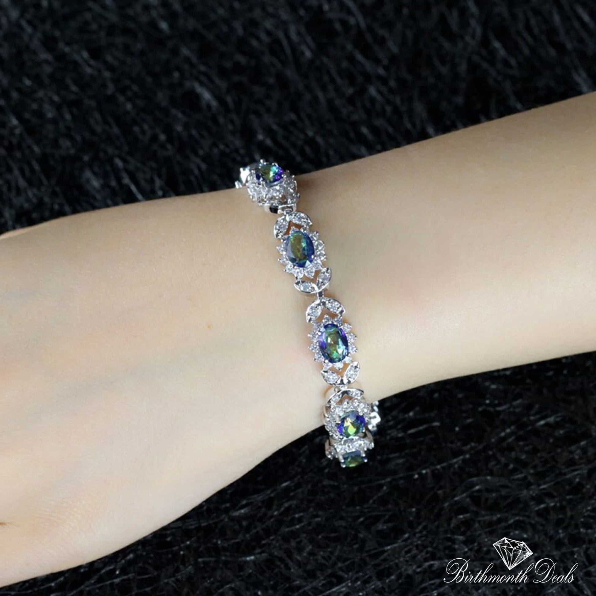 June Alexandrite Birthstone Bracelet - Birthmonth Deals