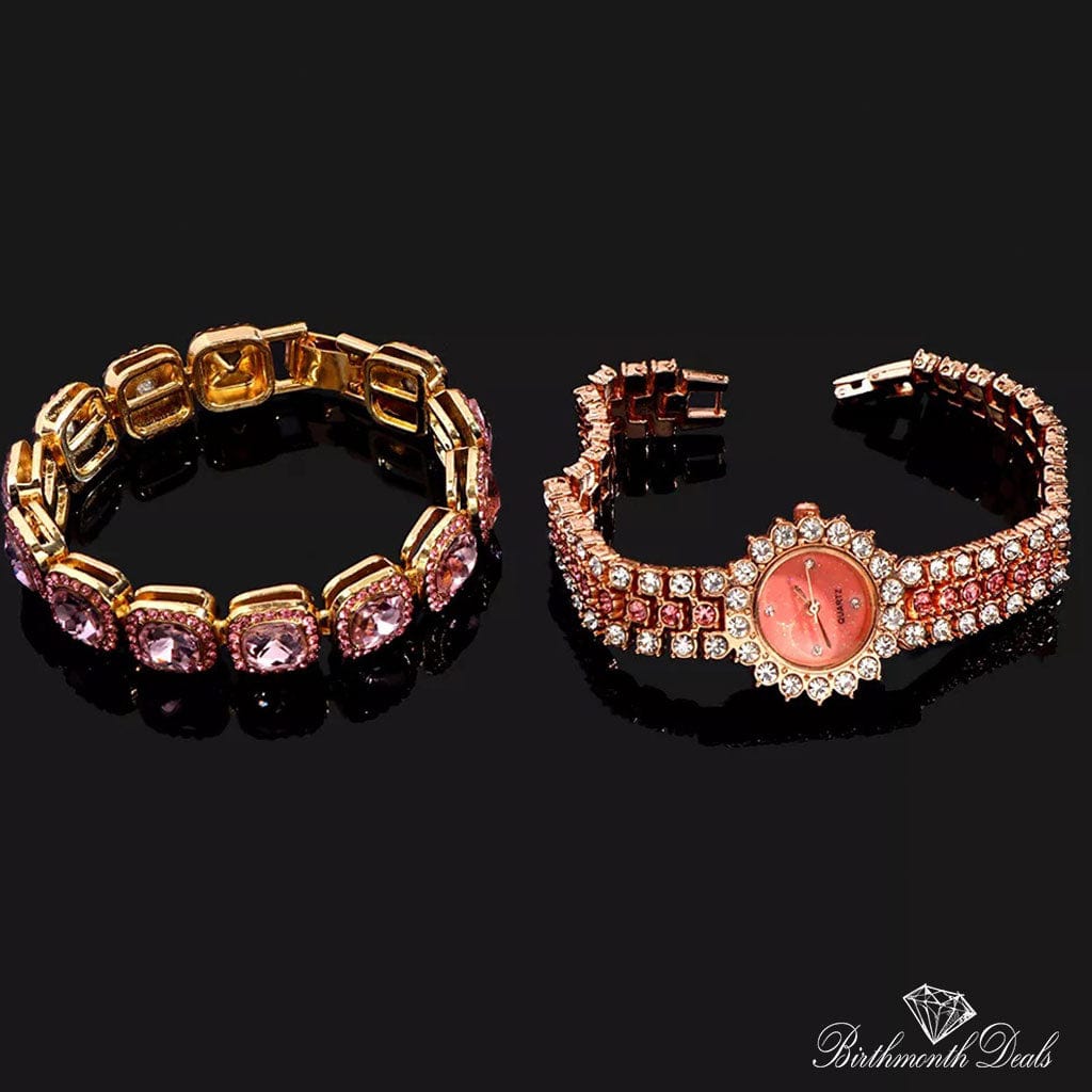 October Tourmaline Birthstone Watch - Birthmonth Deals