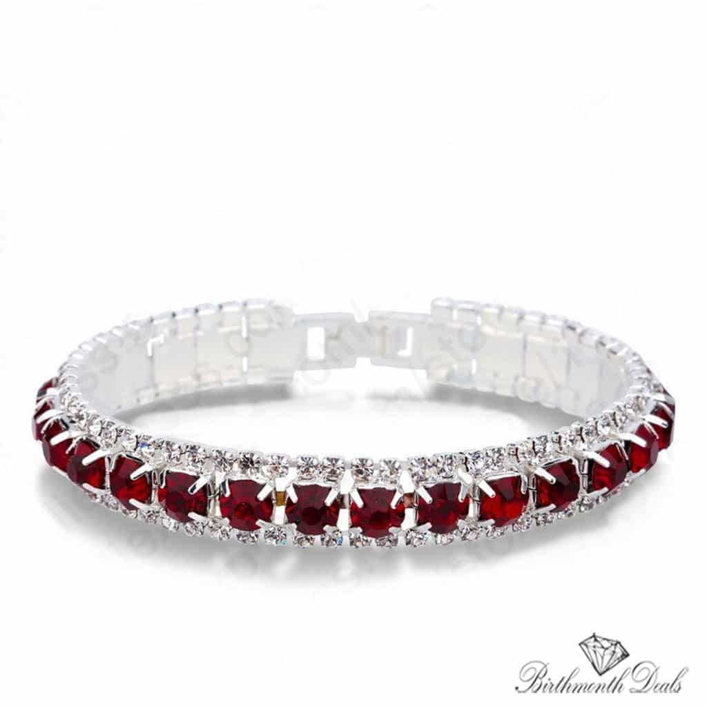 July Ruby Birthstone Bracelet - Birthmonth Deals