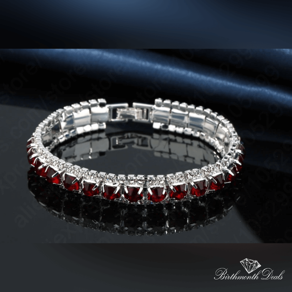 July Ruby Birthstone Bracelet - Birthmonth Deals
