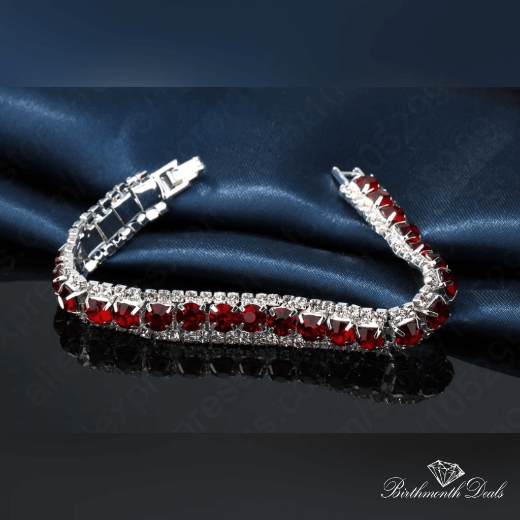 July Ruby Birthstone Bracelet - Birthmonth Deals